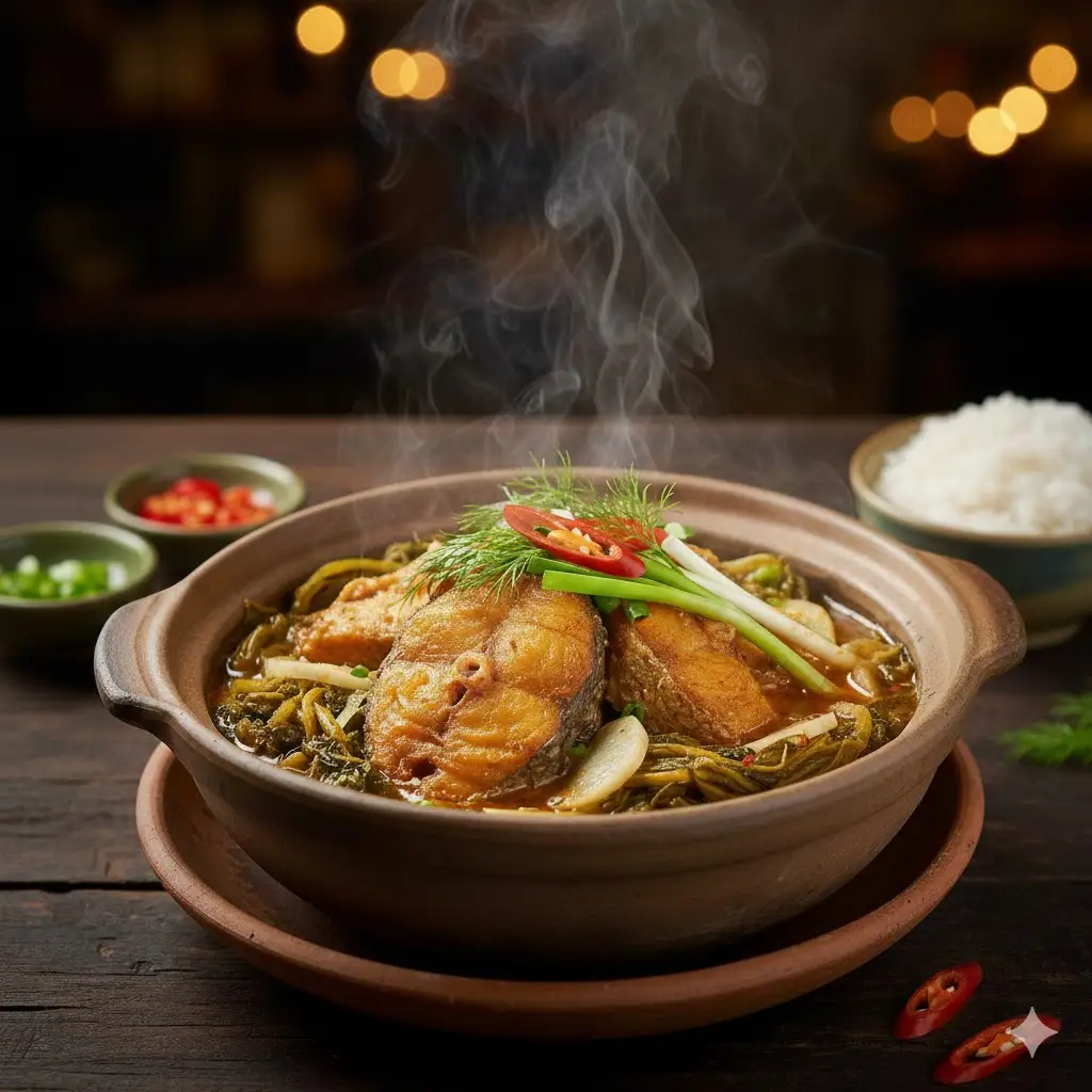 Hình ảnh Cá chép om dưa