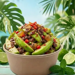 Xoài non mắm ruốc - 38.000 ₫ tại Trái cây tươi cắt sẵn - Noel - Bùi Đình Tuý