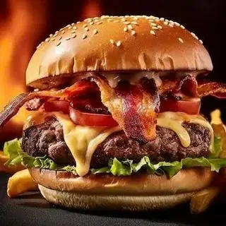 Burger bò deluxe - beef deluxe - 112.889 ₫ tại Cheese Burger - Nguyễn Oanh