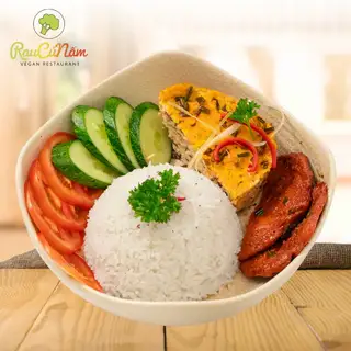 Cơm sườn chả chay - 53.000 ₫ tại Chay Rau Củ Nấm Vegan - Chợ Bà Chiểu