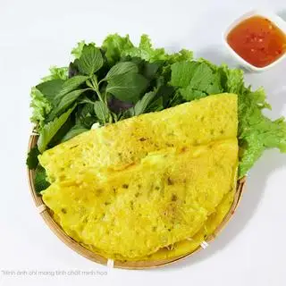 Bánh xèo: rau rừng( quán sẽ lấy rau rừng) - 60.000 ₫ tại Bánh Xèo Miền Tây Cô Năm - Trần Hưng Đạo