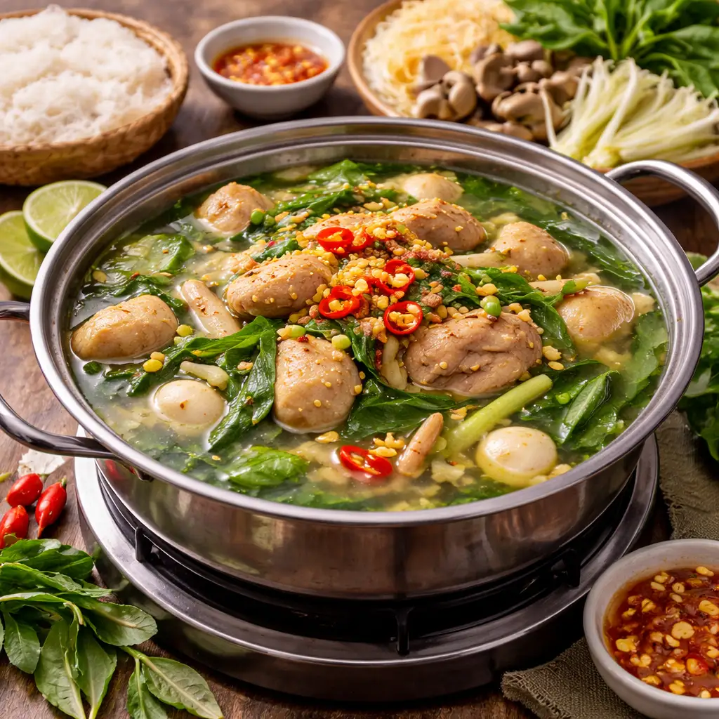 Hình ảnh Lẩu gà nòi lá giang nhỏ