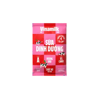 Hình ảnh Sữa dinh dưỡng Vinamilk hương dâu Bịch 220ml_04FA31