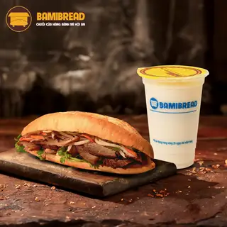 Hình ảnh Combo Bánh Mì Gà Nướng Sả + Đồ uống