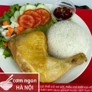 Hình ảnh Cơm đùi gà cỡ lớn sốt mắm tỏi