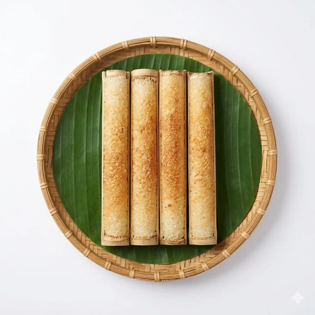 cơm lam ngũ sắc. tây bắc 1 ống - 29.000 ₫ tại Gà Hấp Muối & Gà Ủ Muối - Chân Gà - Nguyễn Thái Bình