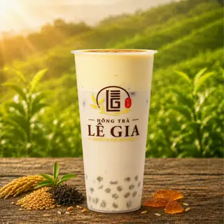 Hình ảnh Hồng trà gạo rang kem cháy - size L