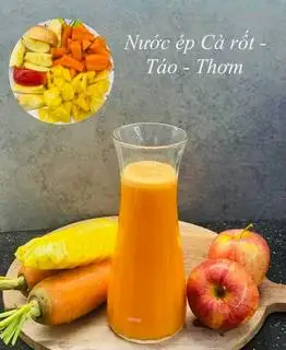 Hình ảnh Nước ép cà rốt - táo - thơm