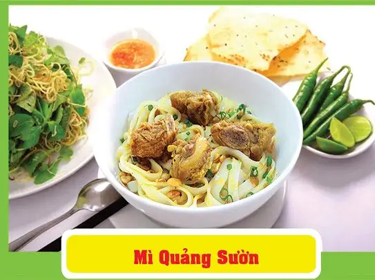Mì Quảng sườn - 60.000 ₫ tại Mì Quảng 3 Anh Em Chính Gốc - Cách Mạng Tháng 8