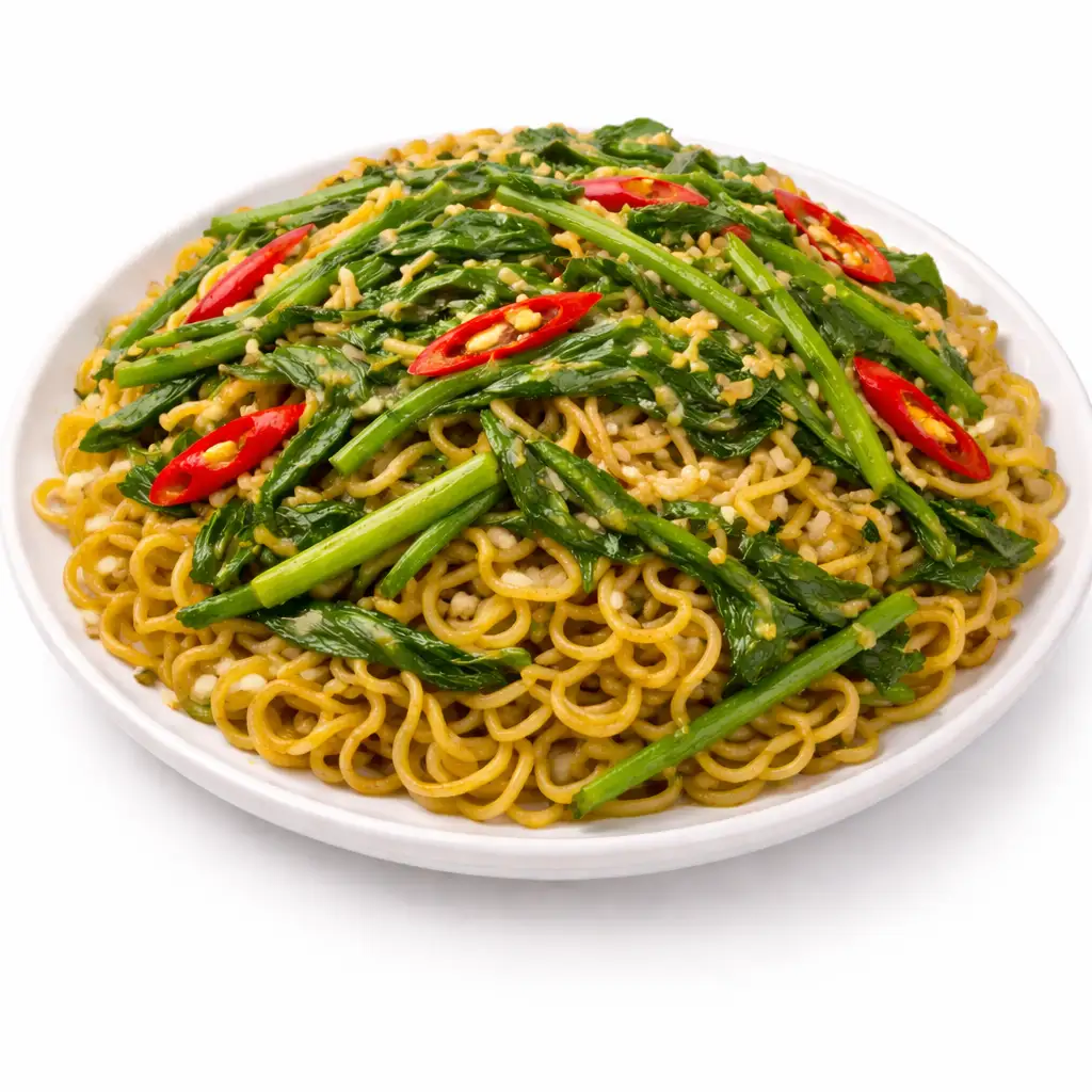 Mì xào rau muống - 39.000 ₫ tại Ốc Hòa 30K - Càng Ghẹ Kho Quẹt, Sò Lông Kho Quẹt & Tôm Sốt Trứng Muối - Tân Vĩnh