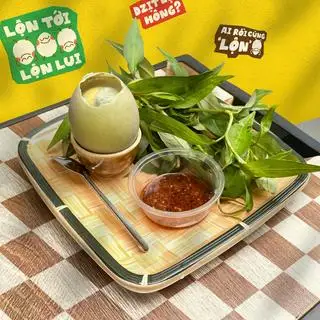 Hình ảnh Hột vịt lộn luộc lá chanh