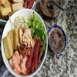 Hình ảnh Bún nước tương nem nướng