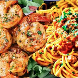 Mỳ Ý sốt tôm - 88.000 ₫ tại Bliss Bistro - Món Ăn Âu Á Giá Việt - Trần Quý Khoách