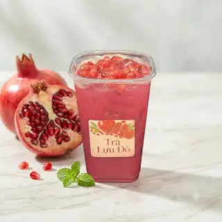 Hình ảnh Trà Lựu Tươi roi rói - Ly Vuông 24oz