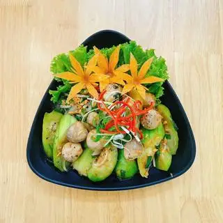 Nấm rơm xào mướp chay - 121.000 ₫ tại MeLyFood - Nhà Hàng Cơm Niêu & Cua Singapore - Hàm Nghi