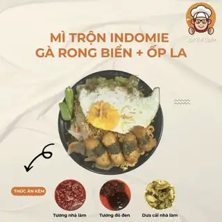 Hình ảnh Mì trộn Indomie gà cuộn rong biển trứng ốp