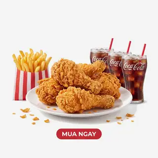 Hình ảnh 6 gà giòn - 2 khoai tây - 3 Coca