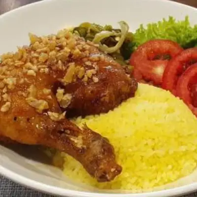 Cơm gà mắm tỏi giòn size lớn (đùi gà góc tư lớn) - 70.000 ₫ tại Cơm Gà Ghiền - Huỳnh Tấn Phát