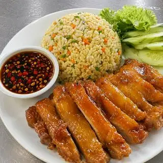 Hình ảnh Cơm gà sốt mật ong