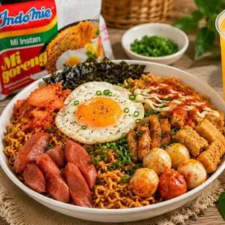 Hình ảnh Mì trộn Indomie full topping