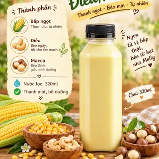 Hình ảnh Sữa bắp ngọt - điều - macca