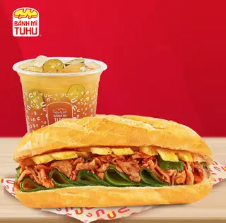 Hình ảnh Combo bánh mì gà - Đồ uống