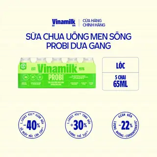 Hình ảnh Sữa chua uống Probi Hương Dưa Gang - Lốc 5 chai x 65ml _07UG11_LOC