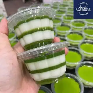 Hình ảnh 1 rau câu Flan lá dứa phô mai