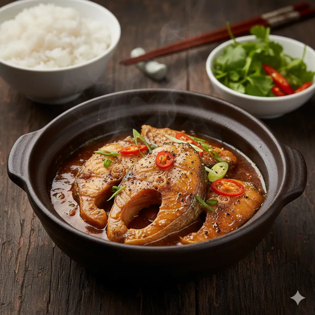 Cơm cá hú kho - canh chua thơm - 82.000 ₫ tại Cơm Tấm Cây Khế 3 - Nguyễn Văn Khối