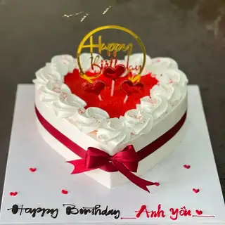 Hình ảnh Bánh kem trái tim đỏ - #01