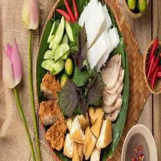 Hình ảnh Bún đậu - thịt - chả cốm - dồi sụn - nem