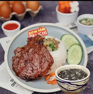 Hình ảnh Cơm tấm sườn nướng - canh