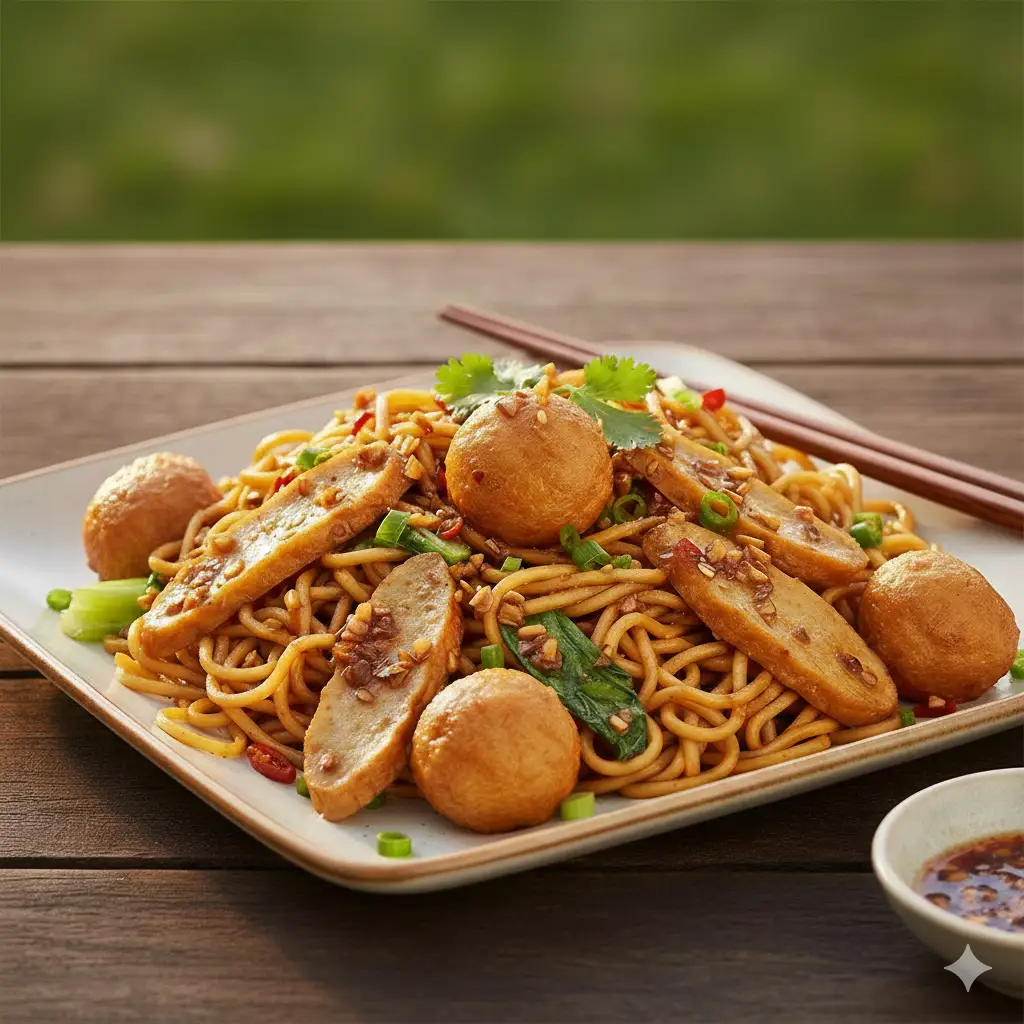 Mì Indomie trộn cay - cá viên và tôm viên - 35.000 ₫ tại Mì Trộn Cay, Cá Viên Chiên & Gà Sốt Cay - Anh Thư - Phạm Thế Hiển