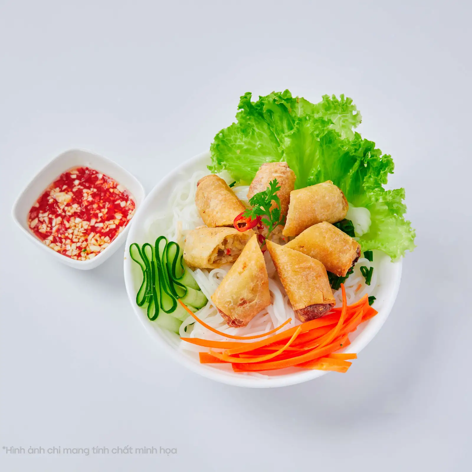 Bún chả giò chiên - 43.000 ₫ tại Quán Cơm Chay 6789 - Phan Văn Trị
