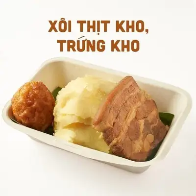 Xôi thịt kho - trứng kho - 78.000 ₫ tại Mềm - Xôi Thịt Kho Bắc - Nguyễn Trãi