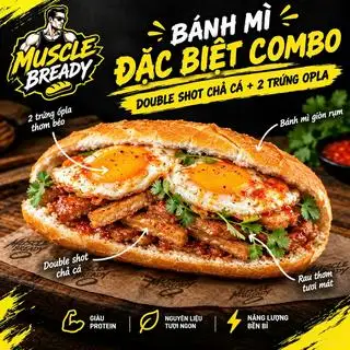 Hình ảnh Bánh mì double shot đặc biệt