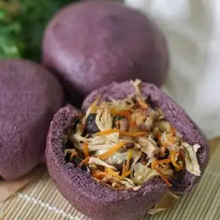 Hình ảnh Bánh bao gà nấm phô gạo lứt