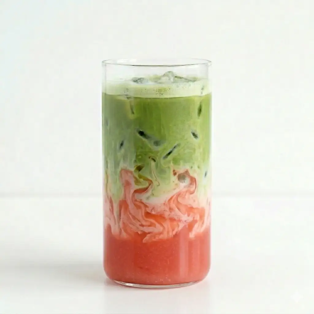 Matcha Dâu latte - 46.000 ₫ tại Chị Đẹp - Trà & Cà Phê - Dương Bá Trạc