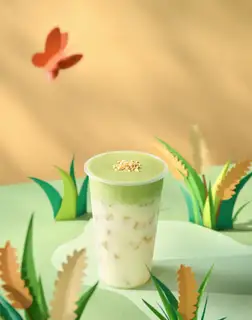 Hình ảnh Bông gạo - trà oolong gạo rang matcha