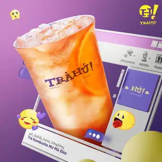 Trà Kombucha Mơ Má Đào L (girl_đanhđa_haima_h0ngh0ng) - 44.000 ₫ tại Trà Hú - Trà Sữa Đậm Hú Hồn - Nguyễn Huệ