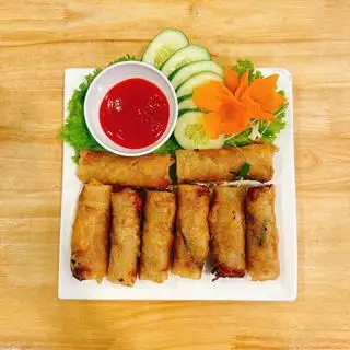 Chả giò tôm cua bể 8 cuốn kèm rau bún - 214.000 ₫ tại MeLyFood - Nhà Hàng Cơm Niêu & Cua Singapore - Hàm Nghi