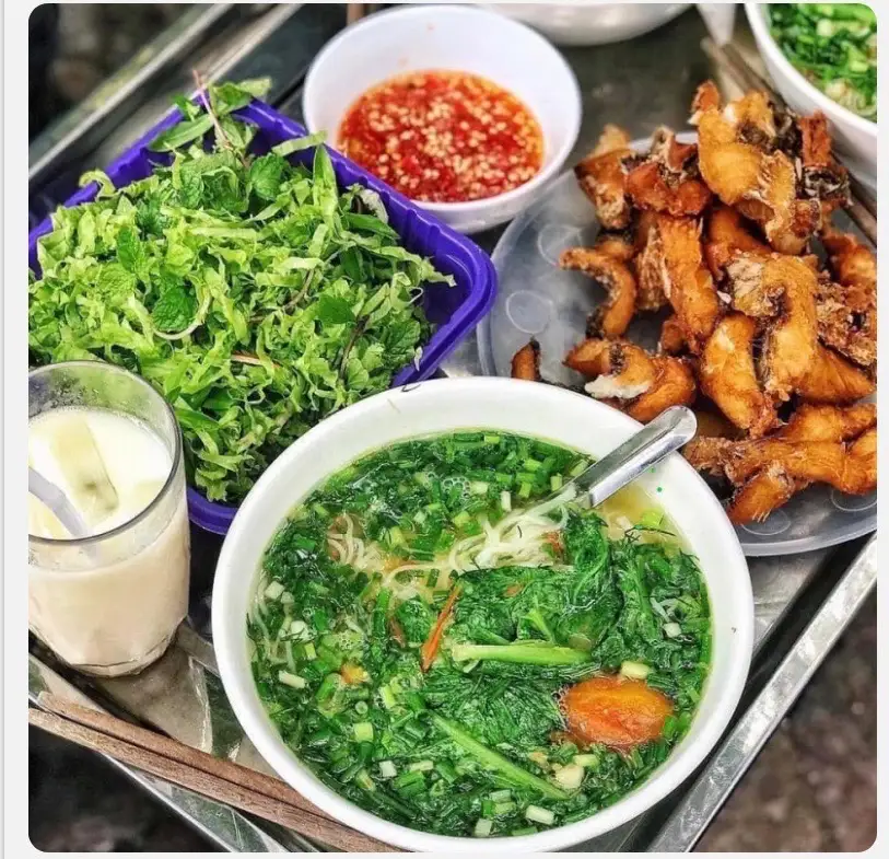 Hình ảnh Bún cá chấm nhiều cá