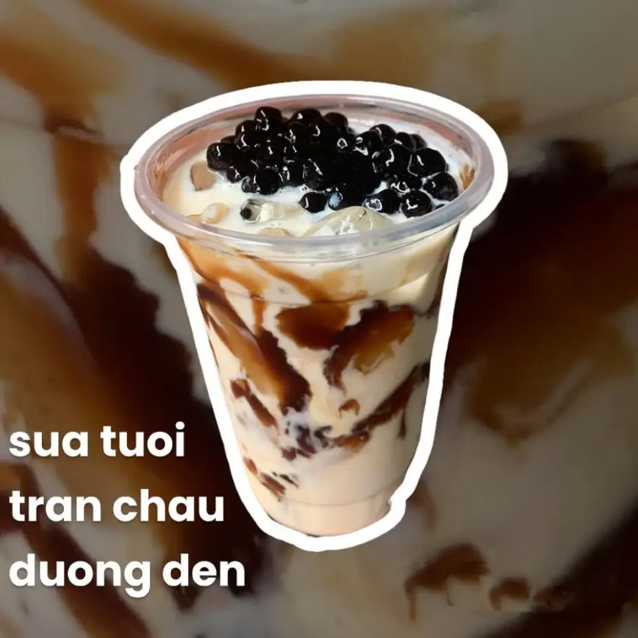 Hình ảnh Sữa tươi trân châu đường đen