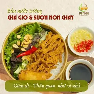 Bún nước tương sườn non chay - chả giò chay - 45.000 ₫ tại BÚN NƯỚC TƯƠNG - VỊ NHÀ - Đất Thánh
