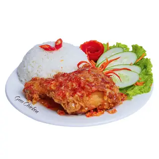 Hình ảnh Cơm gà sốt cay ngọt