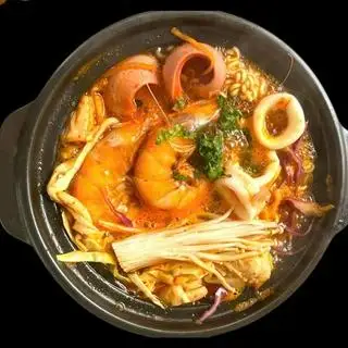 Hình ảnh Mỳ cay kim chi hải sản - trà chanh