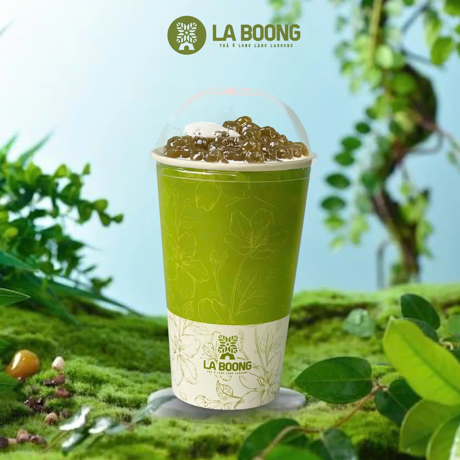 Sữa Dừa Matcha Phô Mai Bồng Bềnh - 43.000 ₫ tại LaBoong - Trà Ô Long Làng La Boong - 98A Tôn Thất Tùng