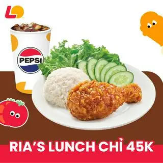 Cơm gà sốt HS + Pepsi (S) - 45.000 ₫ tại Lotteria - Marina IFC