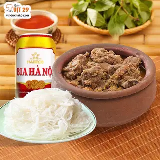 Hình ảnh Vịt om bia - bún - nửa con