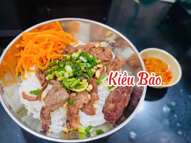 Bún thịt nướng - nem nướng - 34.000 ₫ tại Bún Thịt Nướng Kiều Bảo - Đề Thám